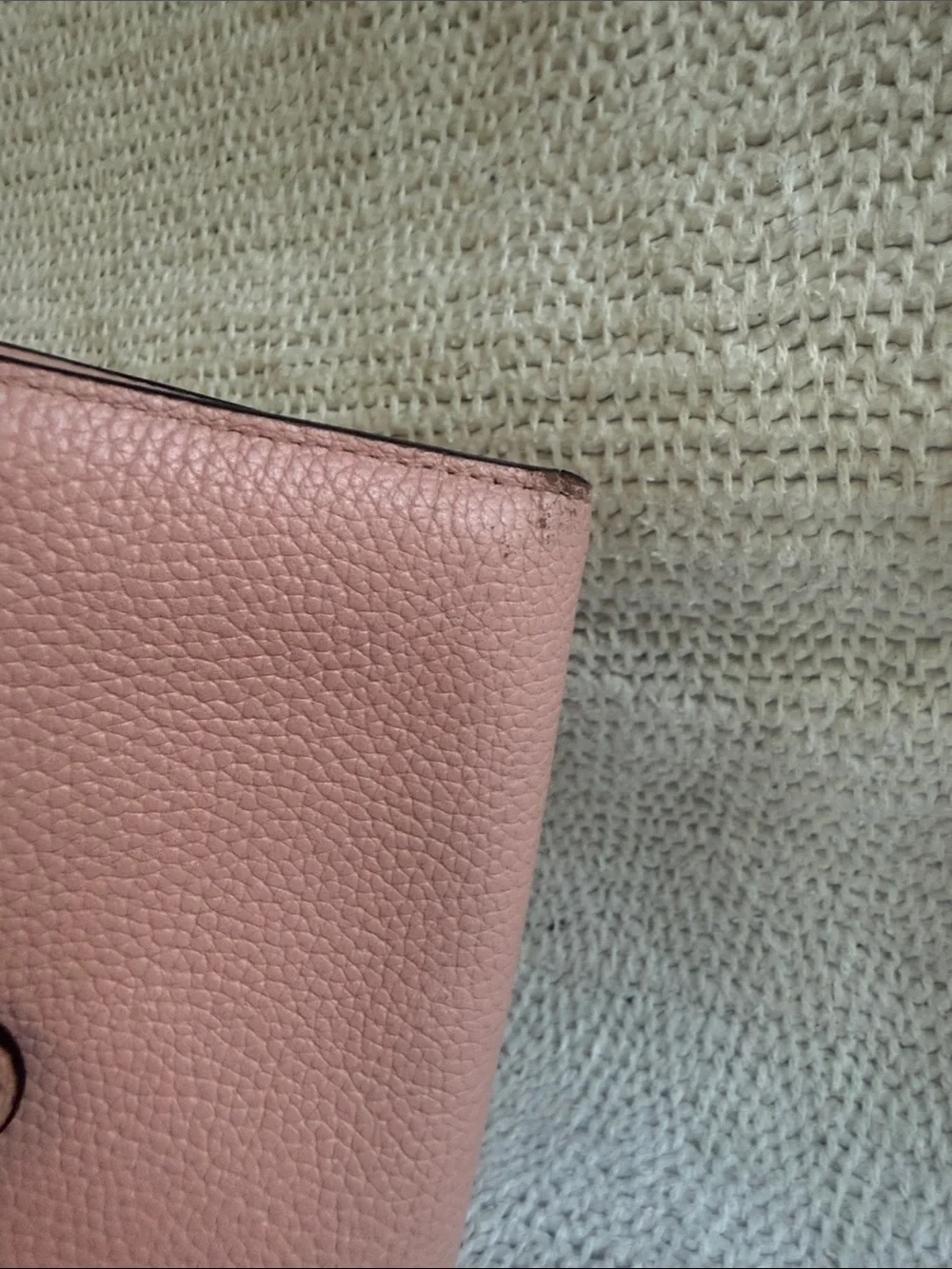 Coach Peony Pink Pebble Leather Phone Wristlet Wallet 13943 SV/PY